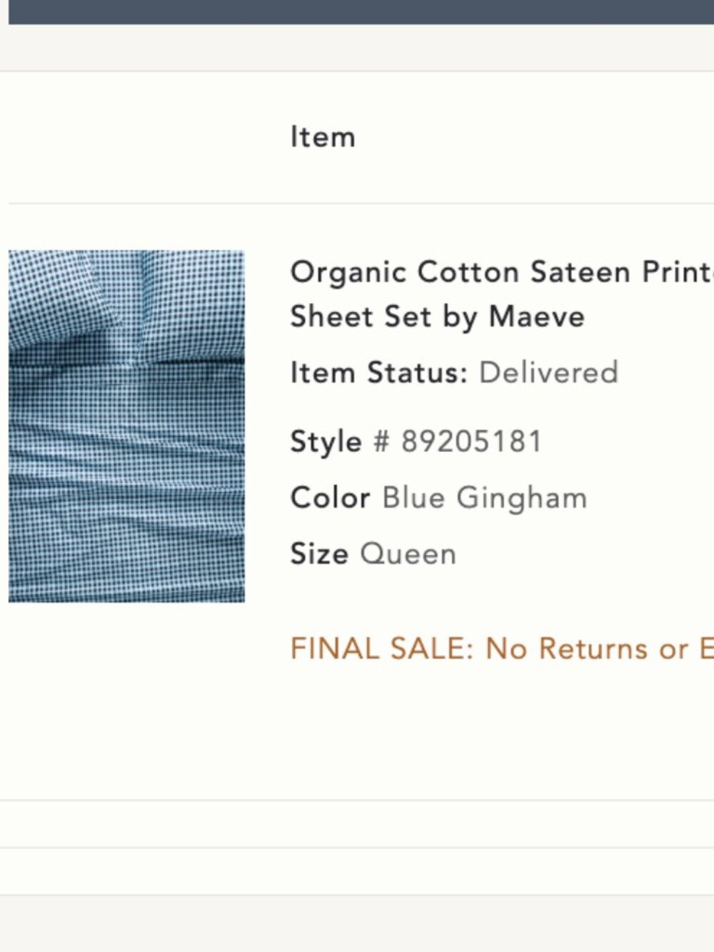 Organic Cotton Sateen Printed Sheet Set by Maeve
